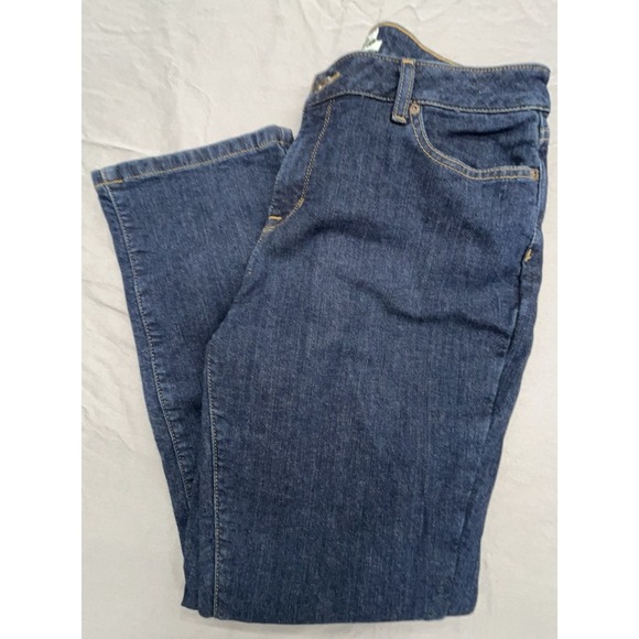 LL Bean Jeans Women 12 Classic Fit Flannel Lined Cotton Stretch Preppy Cozy - Picture 1 of 10